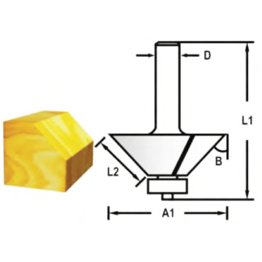 Makita RBIT 310431 TCT Chamfering Router Bit 1/2