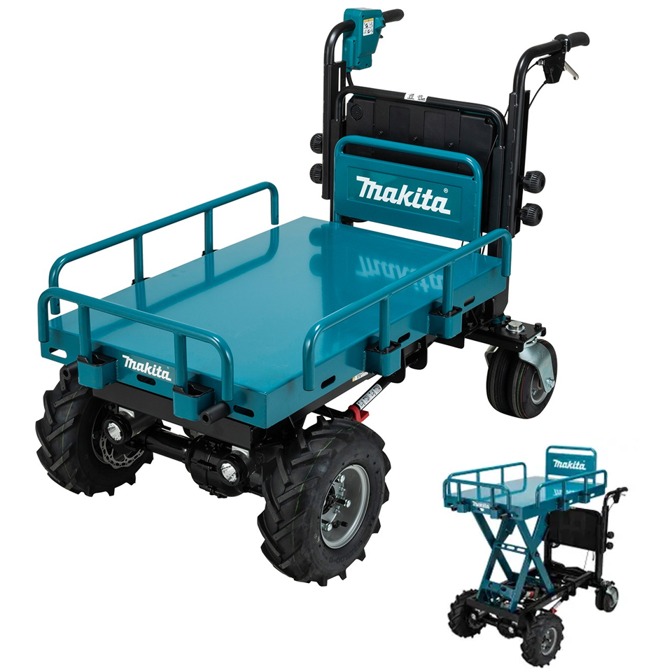 Makita DCU601Z 4-Wheelbarrow Electric Lift 300KG 18Vx2 (Bare)