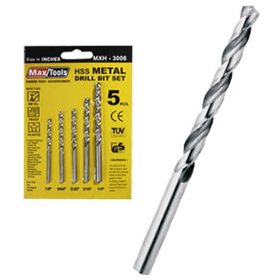 MaxTools MXH-4005 HSS Drill Bit Set 5Pcs