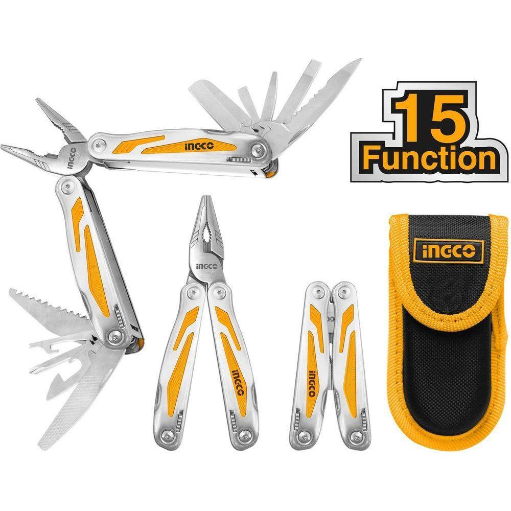 Ingco HFMFT0115 Foldable Multi Function Tool (Multi Tool) [15 functions] - KHM Megatools Corp.