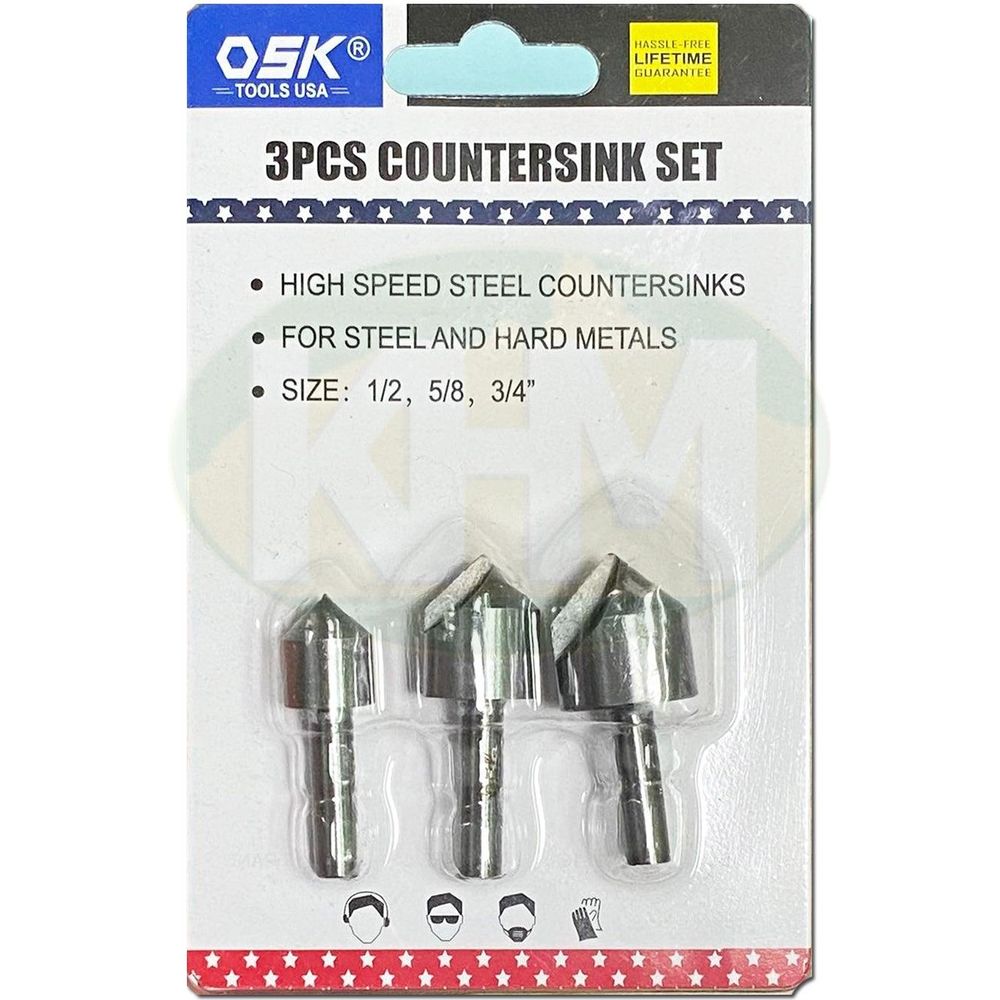 OSK CUT-2203A 3pcs Countersink Bit Set - KHM Megatools Corp.