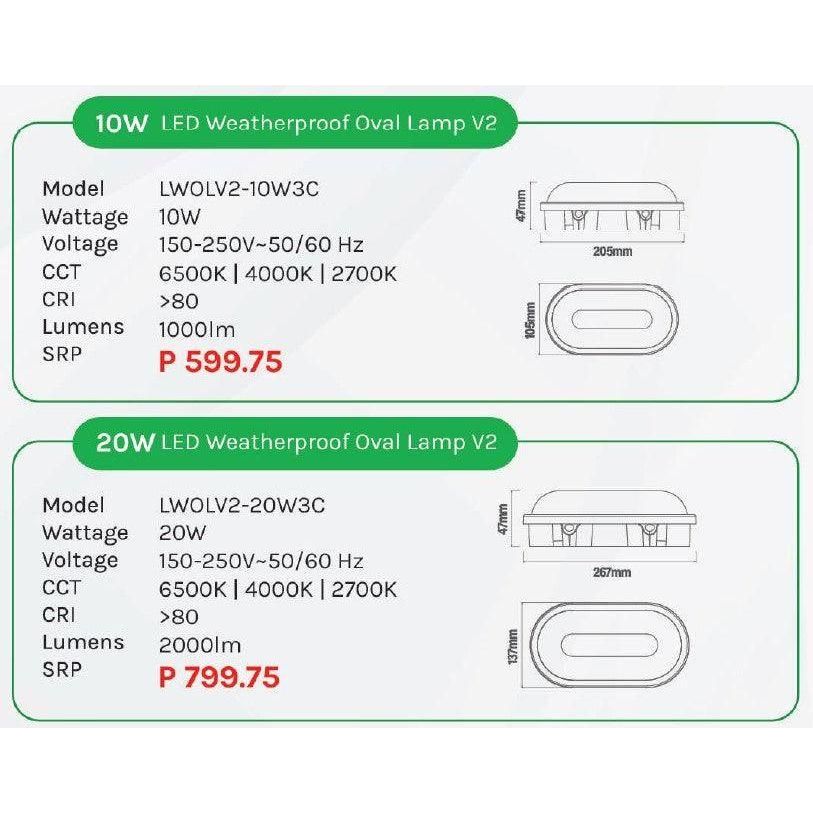 Omni LED Weatherproof Oval Lamp Light V2 - KHM Megatools Corp.