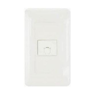 Omni P1-ET-PK Telephone Outlet 4 Pins in Plate (Flush Type) | Omni by KHM Megatools Corp.