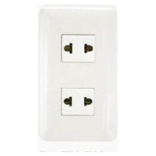 Omni P2-EU-PK 2pc Universal Outlet in Plate (Flush Type) | Omni by KHM Megatools Corp.