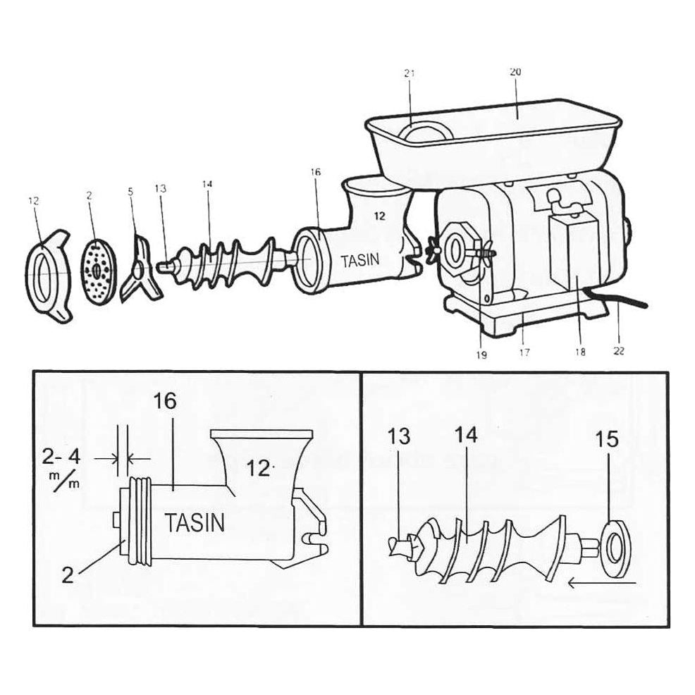 Tasin TS-102AL Spare Part & Accessories | Tasin by KHM Megatools Corp.