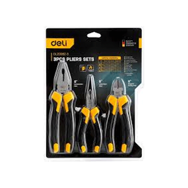 Deli EDL2008Z-3 3pcs Pliers Set