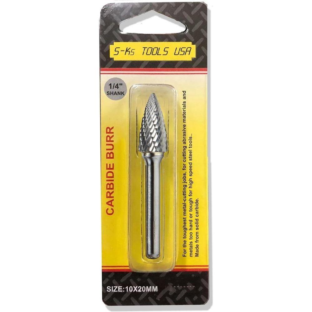 S-Ks Tools TP1020 Carbide Burrs (Tree Pointed) for Grinding | S-Ks Tools USA by KHM Megatools Corp.