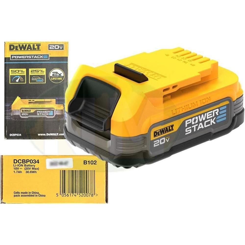 Dewalt DCBP034 20V Powerstack™ Lithium Ion Battery (1.7Ah) - KHM Megatools Corp.