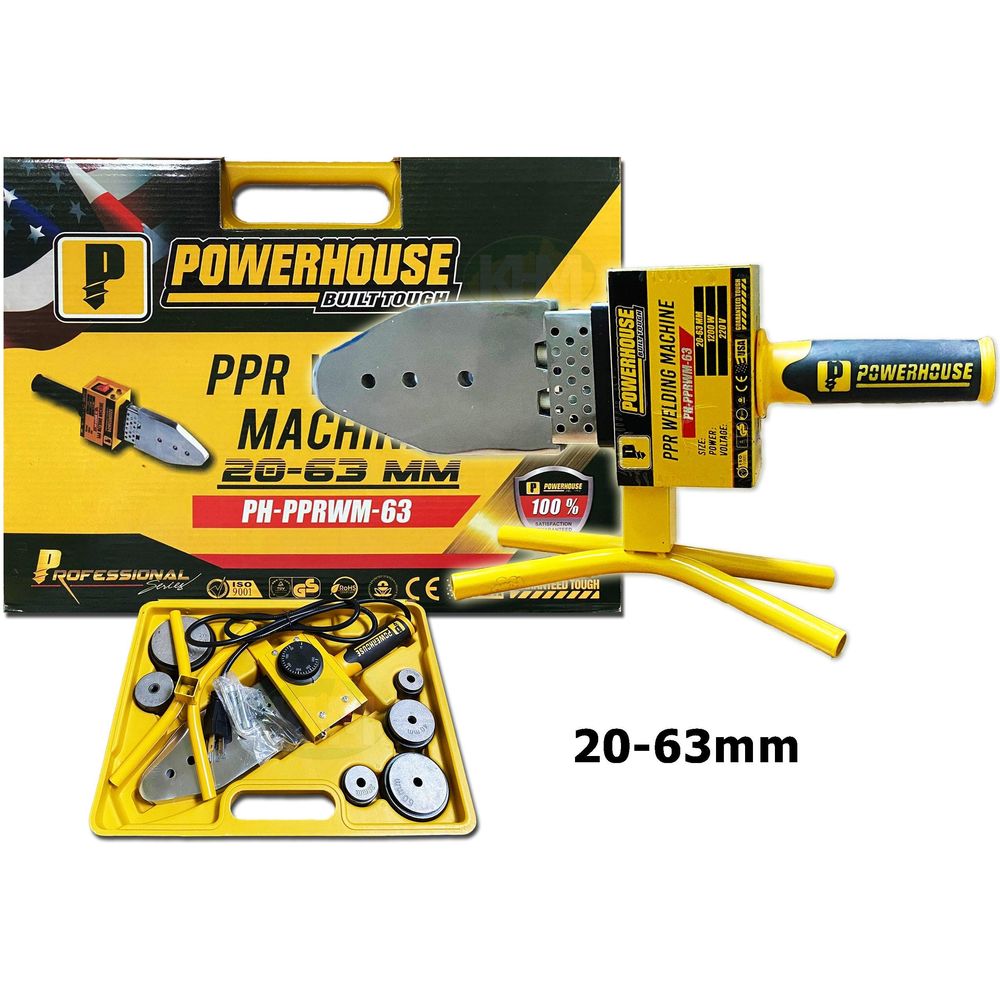 Powerhouse PH-PPRWM-63 Pipe Fusion / PPR Welding Machine (20-63mm) | Powerhouse by KHM Megatools Corp.