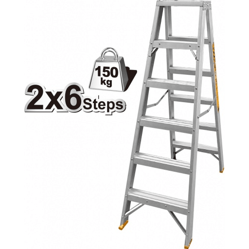 Ingco Double Sided Aluminum A-type Ladder - KHM Megatools Corp.