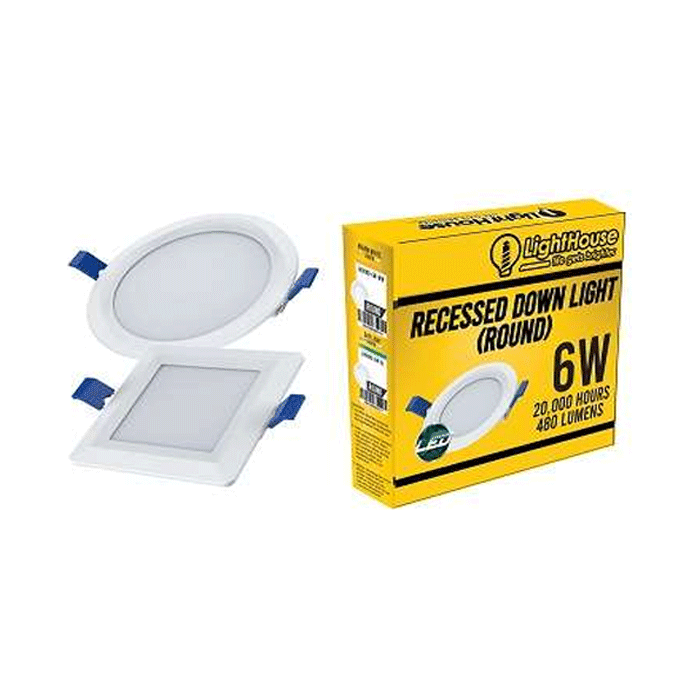 Lighthouse Recessed Downlight/Panel LED Round Daylight – Goldpeak Tools PH