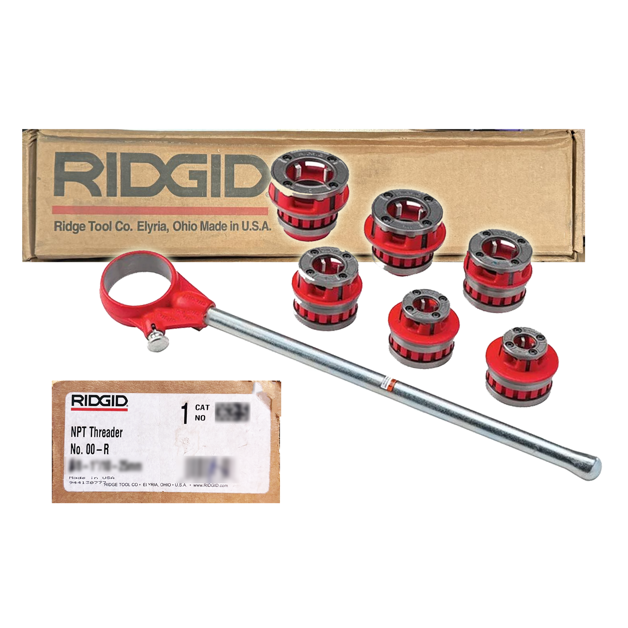 Ridgid 00-R DropHead Ratchet Threader / Manual Pipe Threader Set ...
