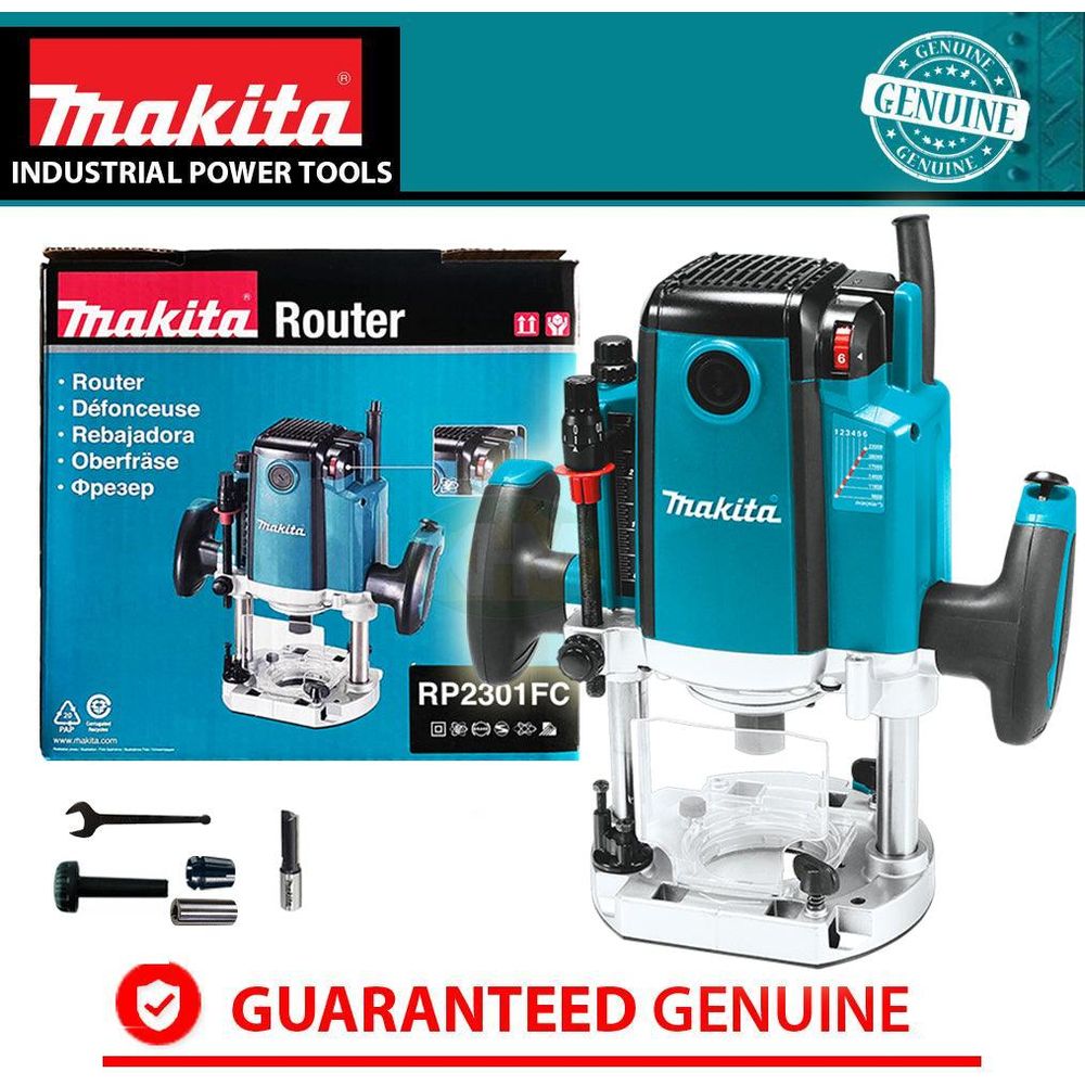 Makita RP2301FC Plunge Router (Variable Speed) [1/4&1/2