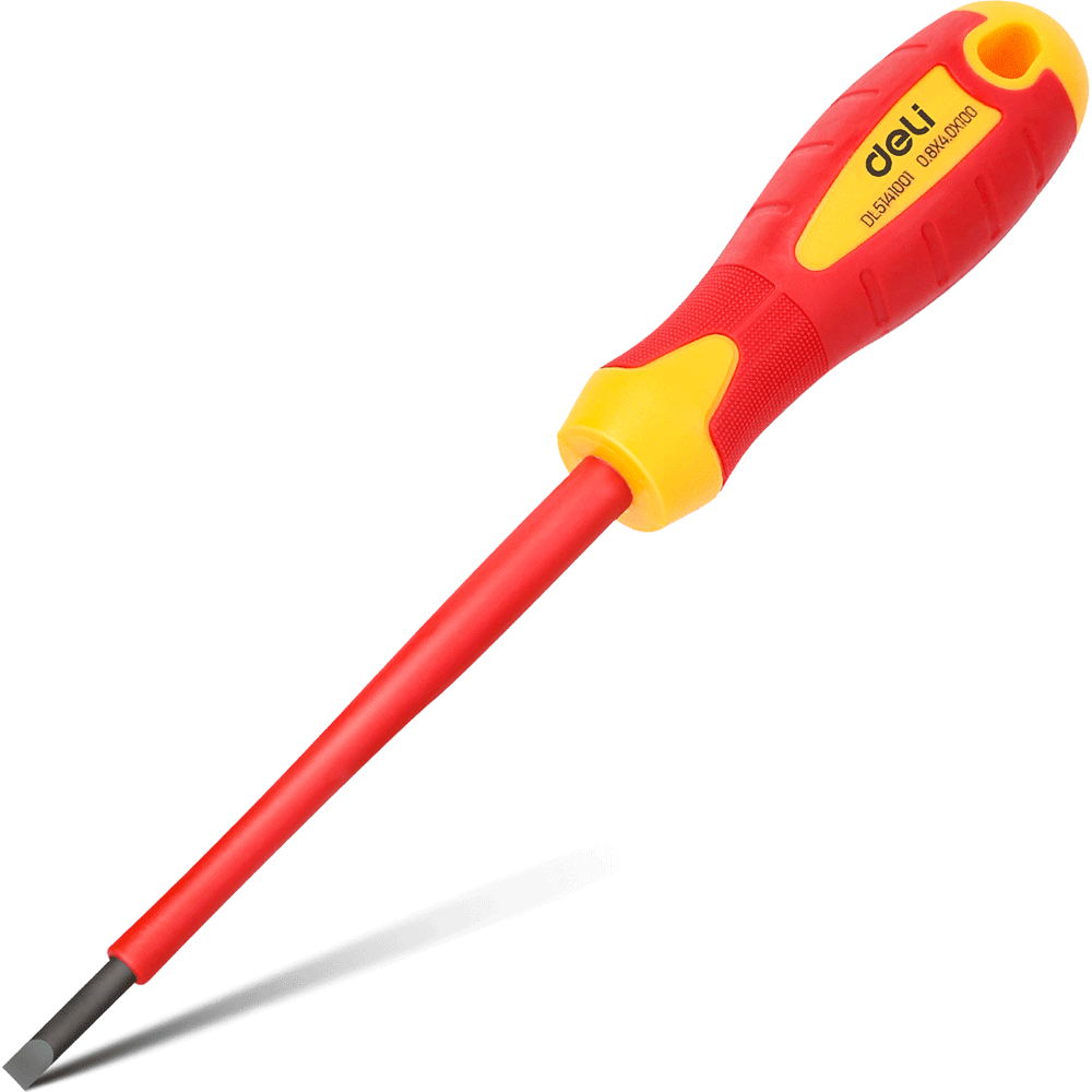 Deli EDL5141001-1501 Insulated Slotted Screwdriver