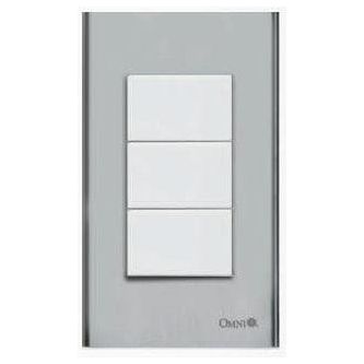 Omni SP3-S13-PK 1-Way Switch in Stainless Plate 16A (Wide Series) | Omni by KHM Megatools Corp.