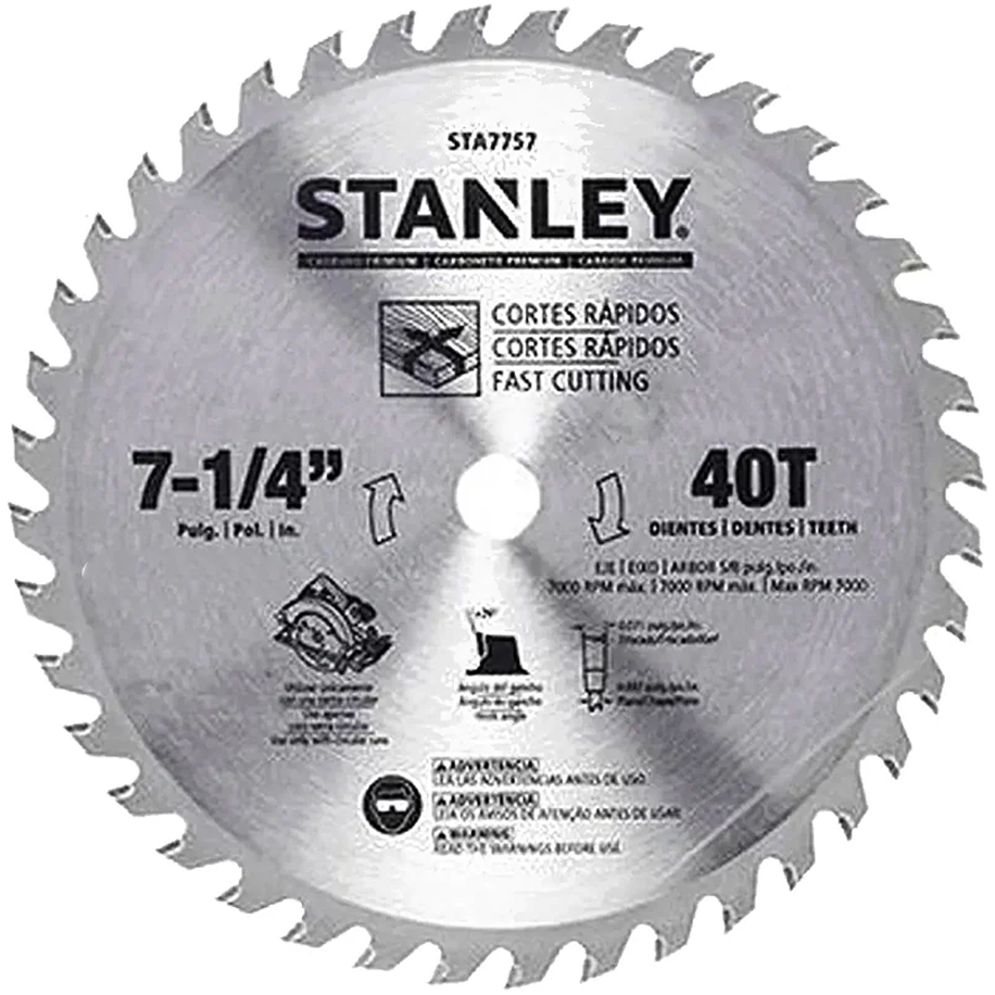 Stanley STA7757-AE Carbide Circular Saw Blade 7-1/4