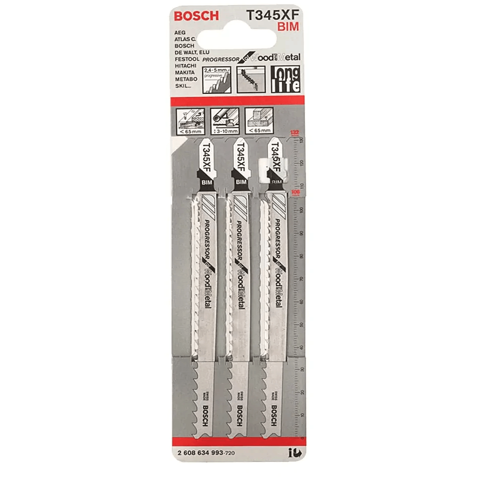 Bosch T345XF Jigsaw Blade (Coarse Cut 2in1) Progressor for Wood/Metal [2608634993] - KHM Megatools Corp.