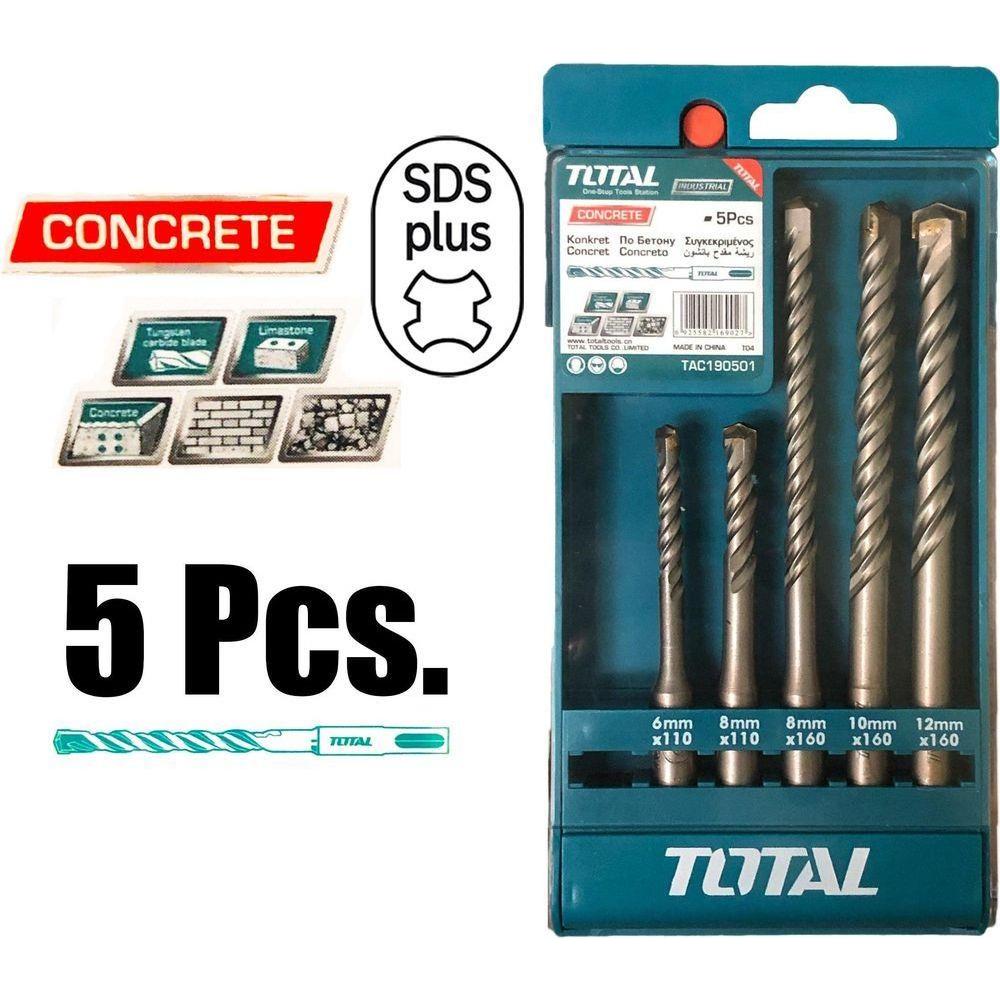 Total TAC190501 SDS-plus Drill Bit Set - Goldpeak Tools PH Total