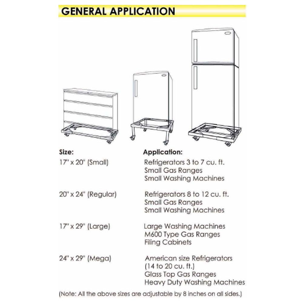 Viking TW1720 Adjustable Mobile Base Twin-Wheel (410)