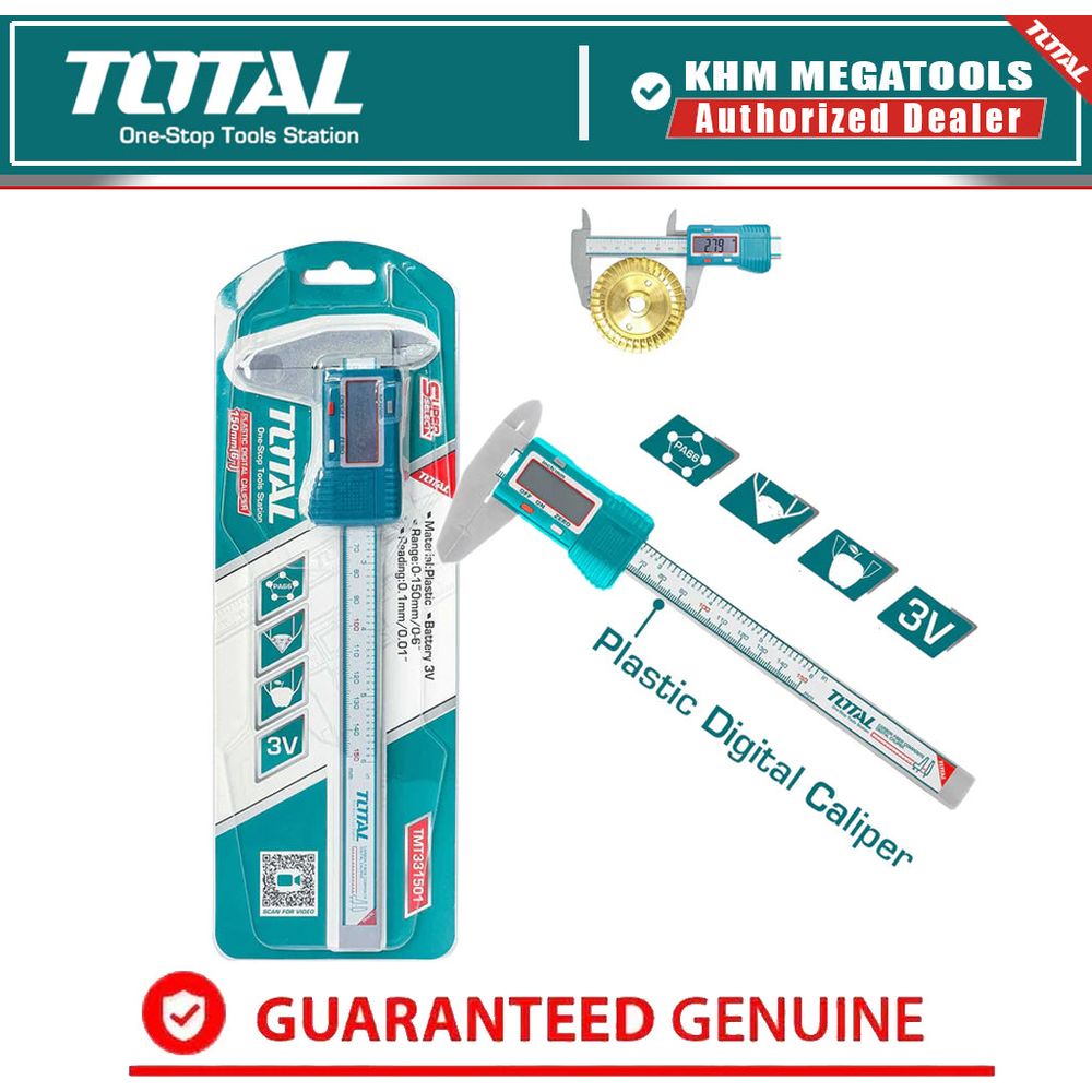 Total TMT331501 Plastic Digital Caliper 150mm (6