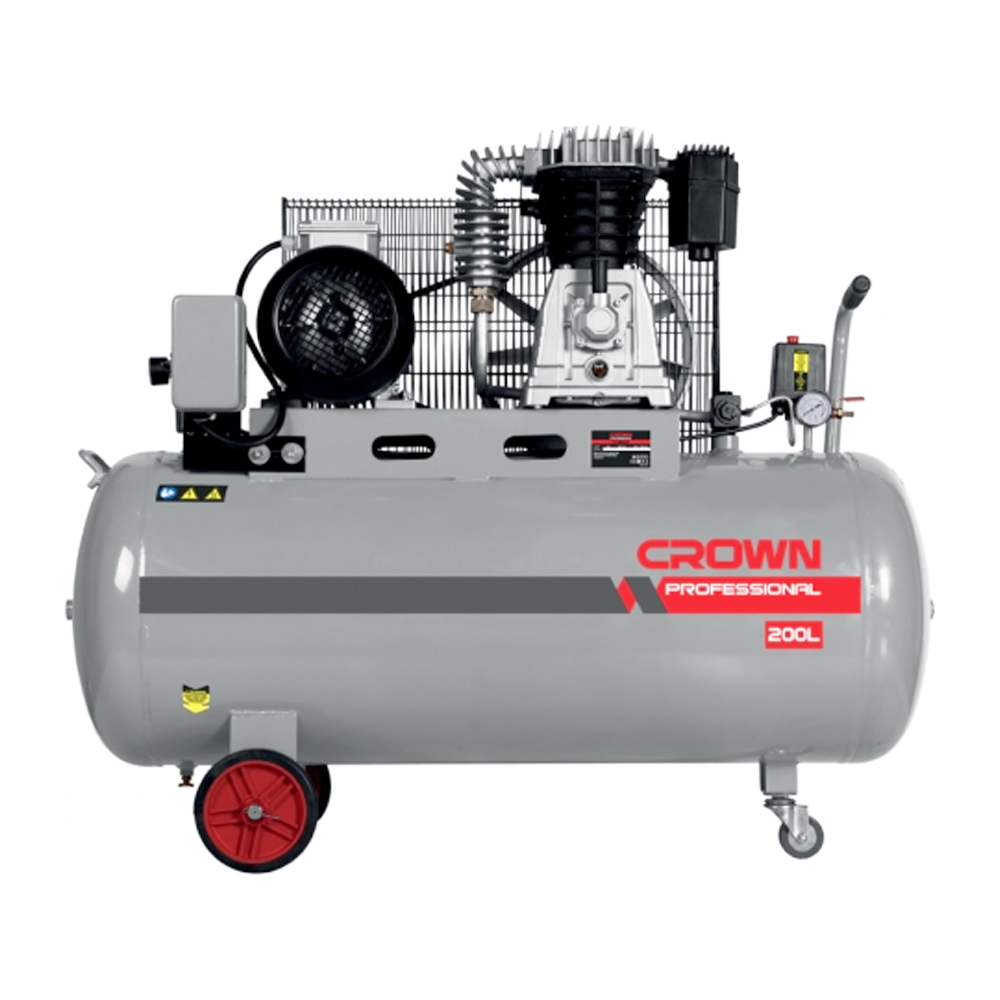Crown CT36033 Air Compressor Belt-Driven 8Bar 200L – Goldpeak Tools PH