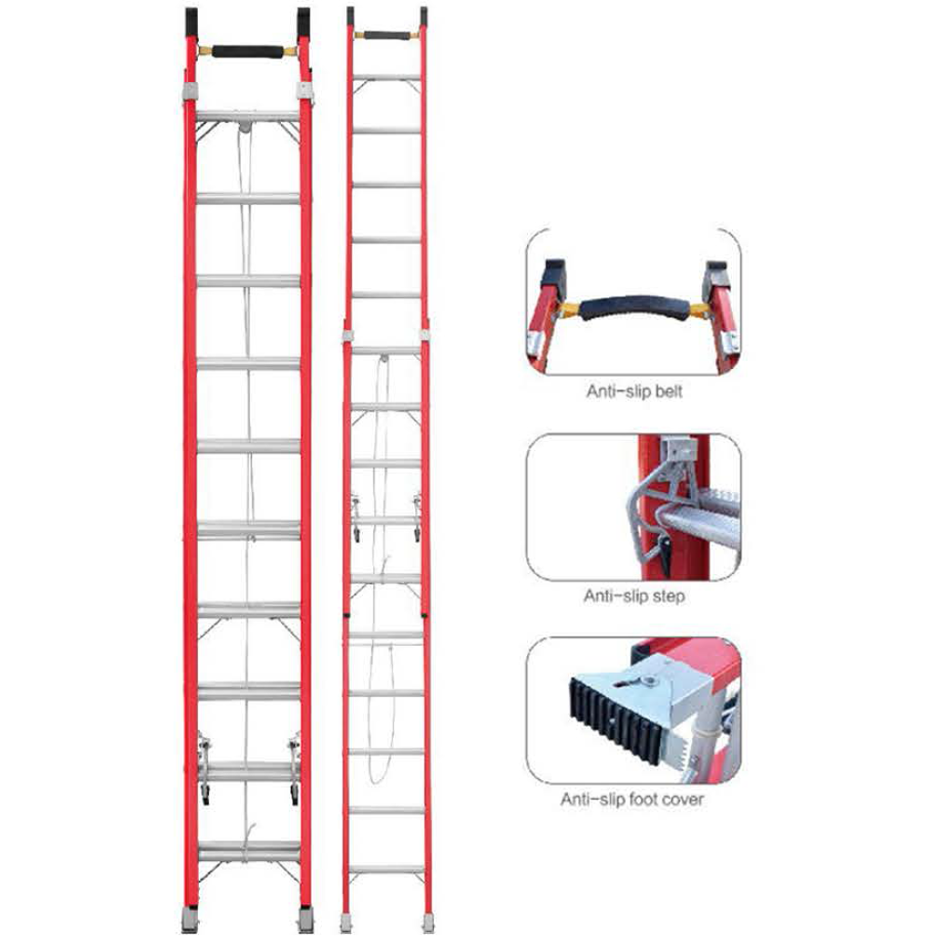 Trump TR-FG14X2 Extension Fiberglass Ladder 28-Steps