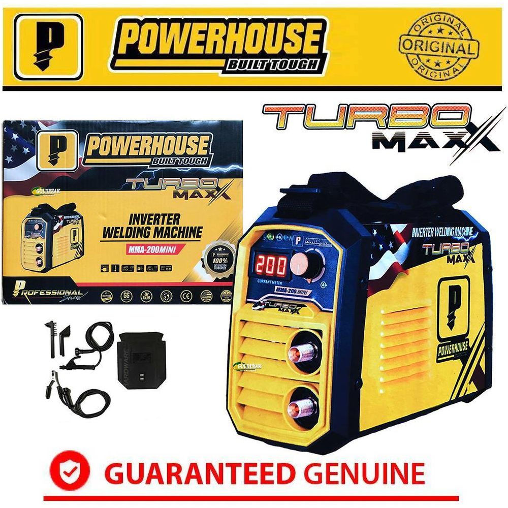 Powerhouse MMA200MINI DC Inverter Welding Machine (TURBOMAXX Series) - Goldpeak Tools PH Powerhouse
