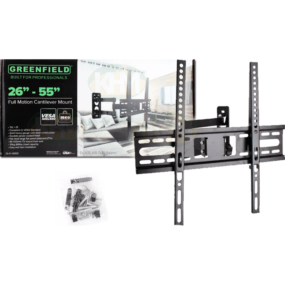 Greenfield MCR-814 Full Motion Cantilever TV Wall Mount Bracket 26