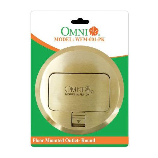 Omni WFM-001 Floor Mounted Outlet Round 16A 250V - Duplex Outlet | Omni by KHM Megatools Corp.