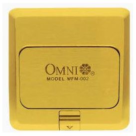 Omni WFM-002 Floor Mounted Outlet Square 16A 25V - Duplex Outlet | Omni by KHM Megatools Corp.