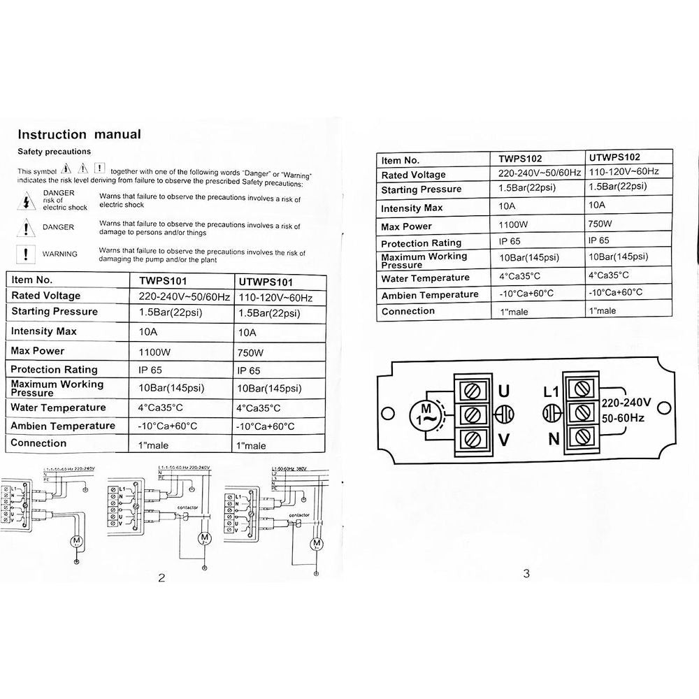 Total TWPS102 Automatic Pump Control (Gauge) 10A - KHM Megatools Corp.