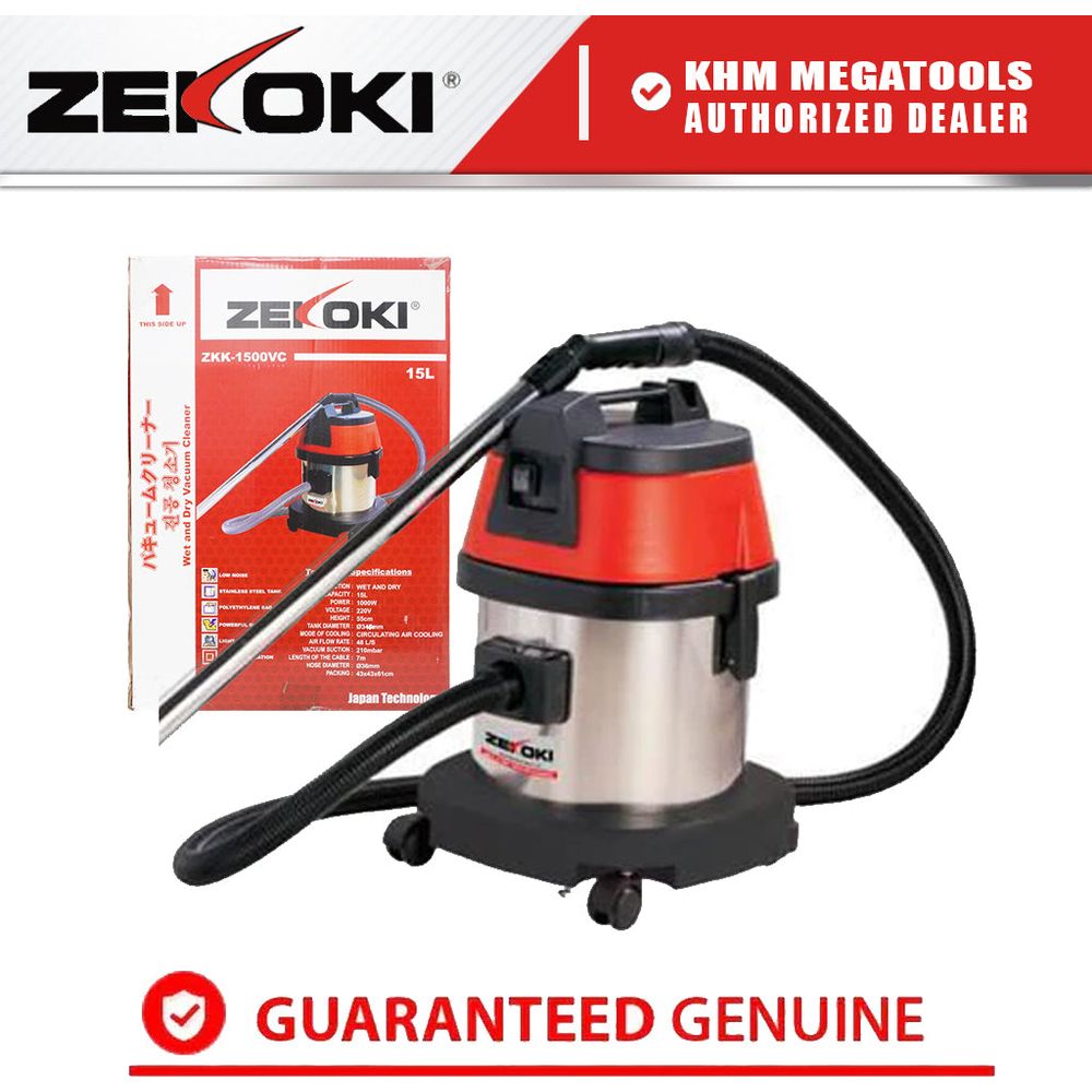 Zekoki ZKK-1500VC Wet & Dry HD Vacuum 15L 1000W