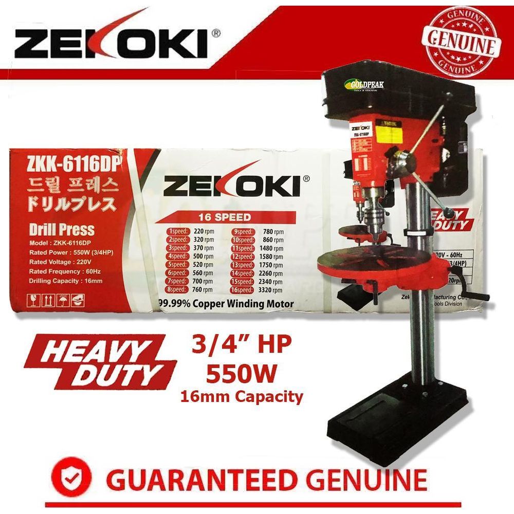 Zekoki ZKK-6116DP Drill Press - Goldpeak Tools PH Zekoki