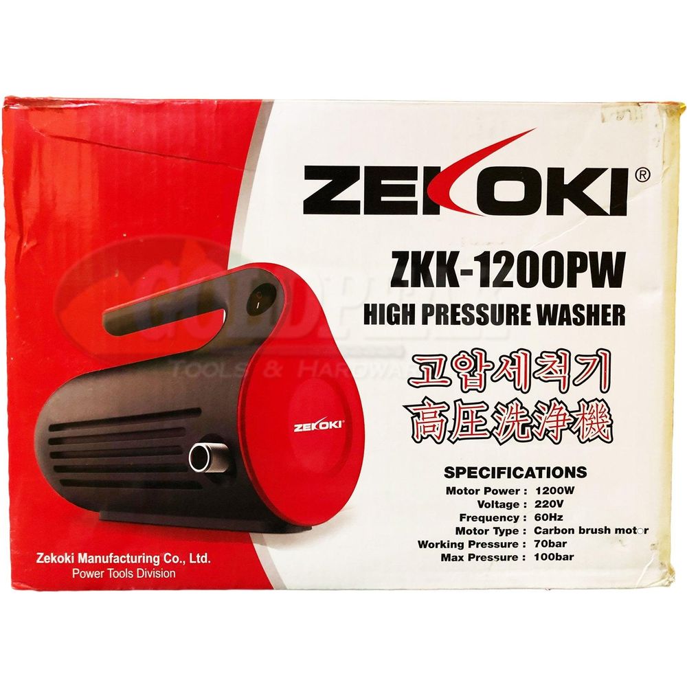 Zekoki ZKK-1200PW Portable High Pressure Washer - Goldpeak Tools PH Zekoki