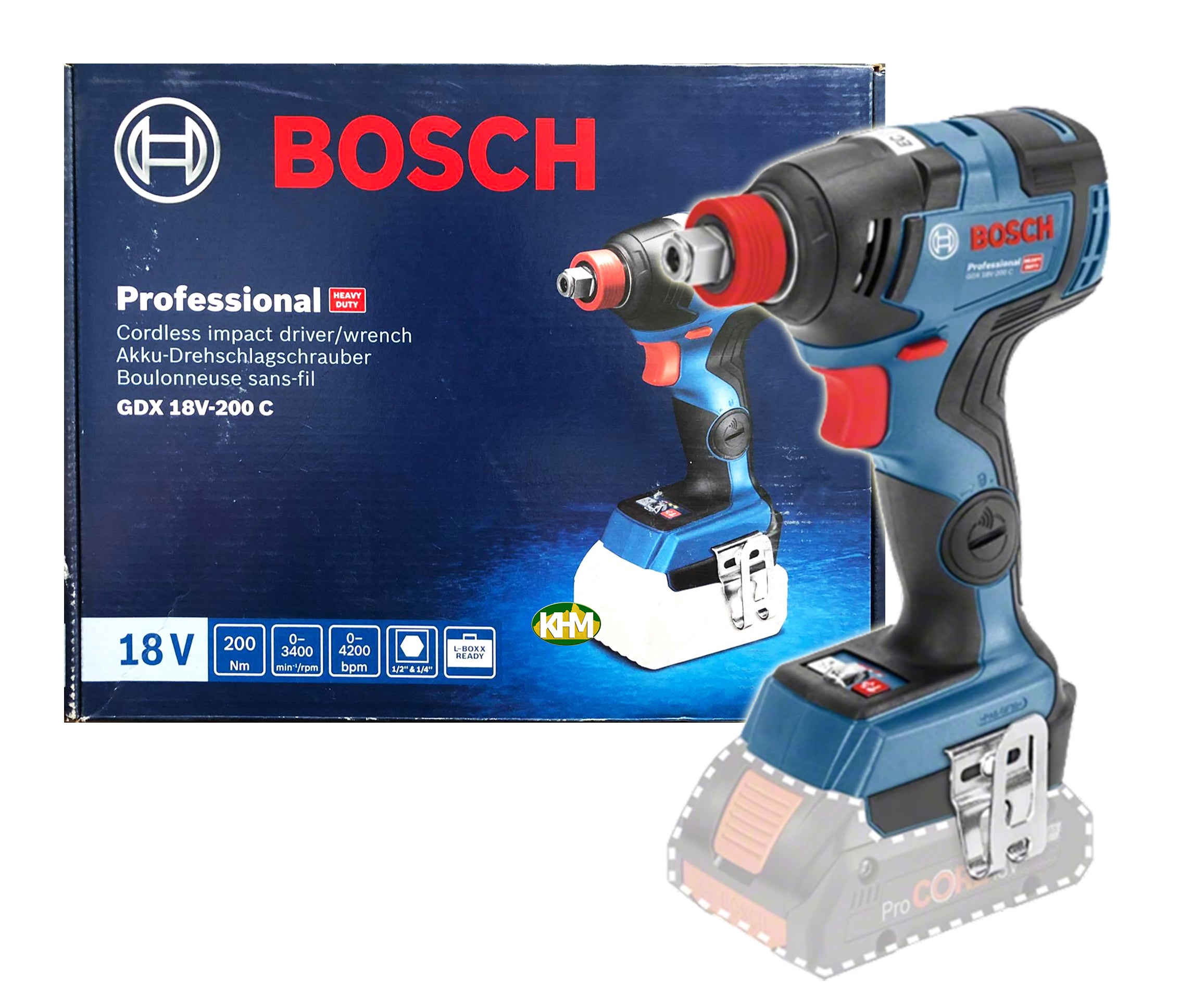 Bosch GDX 18V-200 C (2in1) Cordless Brushless Impact Driver / Impact Wrench